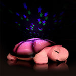 Turtle LED Night Light Moon and Stars Projector Plush Stuffed Animal With 4 Light Music for Babies