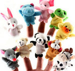 Cartoon Animals Finger Puppets Fun Mini Plush Toys, 10 pcs/set